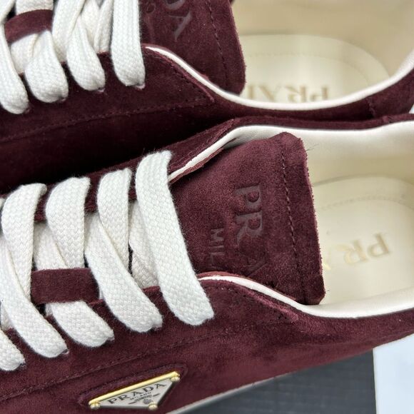 Men's Prada triangle logo suede sneakers size 9 US made in Italy - Picture 8 of 11
